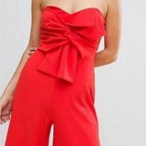 red bow jumpsuit - dainty hooligain